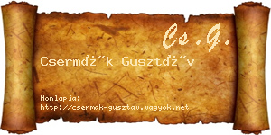 Csermák Gusztáv névjegykártya