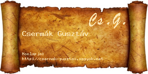 Csermák Gusztáv névjegykártya